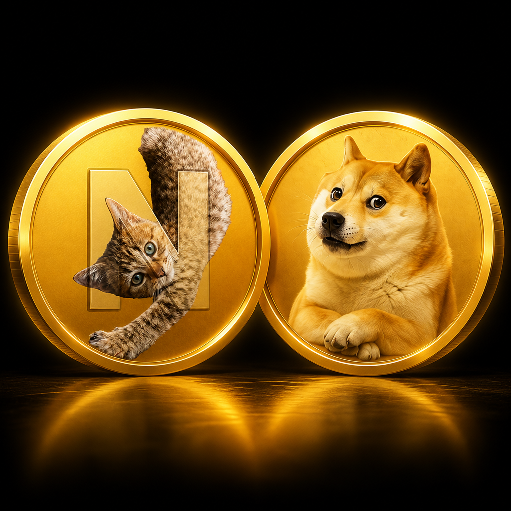 Neko and Doge gold coins